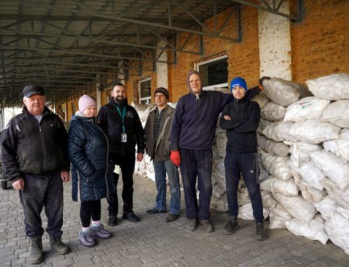 IDPs living in a shelter in the city of Kamianka will be warmed by fuel briquettes from ADRA Ukraine