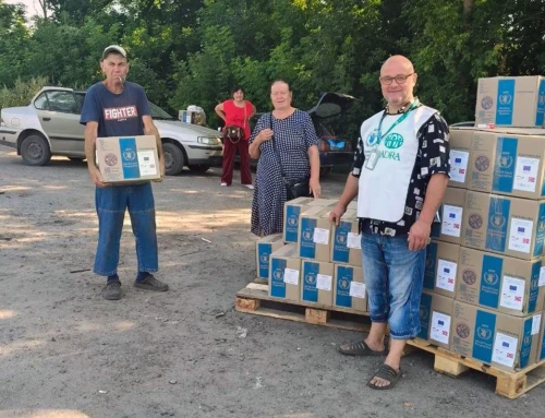 Residents of a front-line village in the Kharkiv region received 304 food kits from the UN WFP
